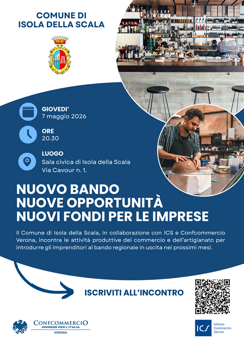 Incontro informativo per il nuovo Bando Distretti del Commercio 2026