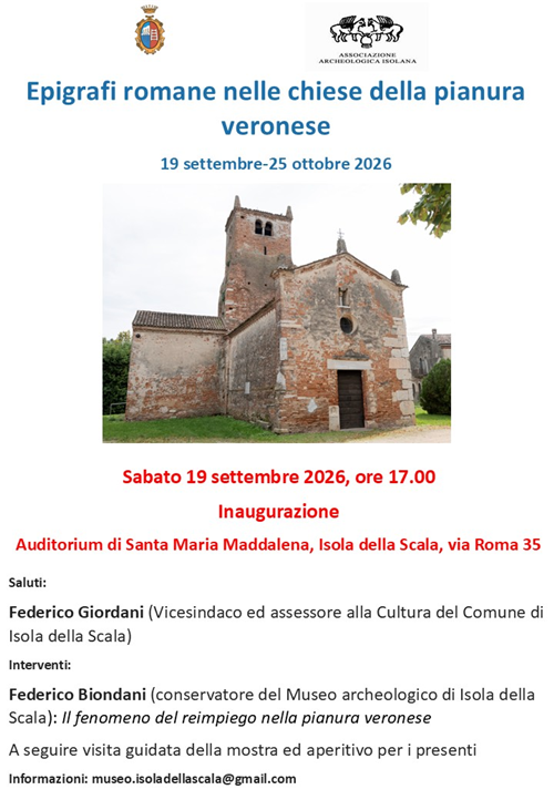 Inaugurazione mostra archeologica "Epigrafi romane nelle chiese della pianura veronese"