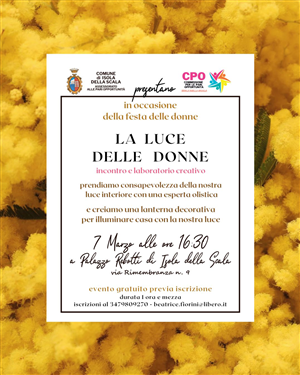 La luce delle donne: incontro e laboratorio creativo